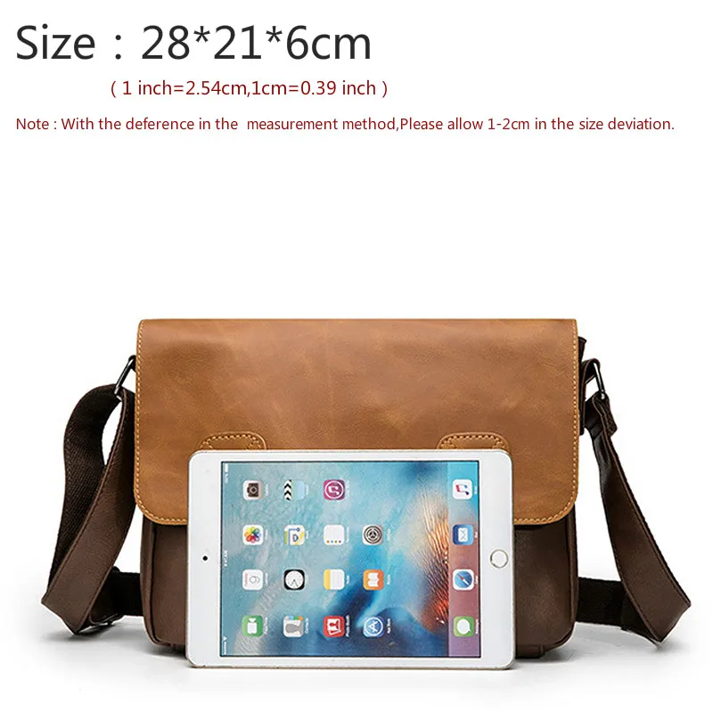 Сумка на плечо 2021 мужская из экокожи Высококачественная сумка-мессенджер в