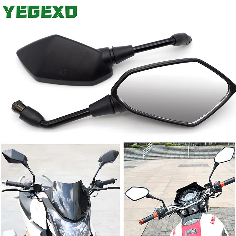 Black Motorcycle Mirror Side Mirrors Accessories For YAMAHA MT03 MT 15 NMAX 155 XVS 1300 XJ 600 YZ450F MT07 TTR 250 FAZER 250