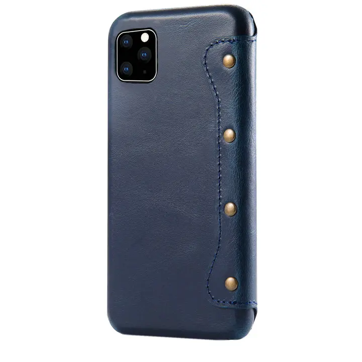 Blue Кошелек из натуральной кожи для нового iPhone 11 Pro Max Coque iPhone 11Pro чехол откидная крышка для iPhone 11 чехол iPhone11 Pro Max Fundas - Цвет: Blue