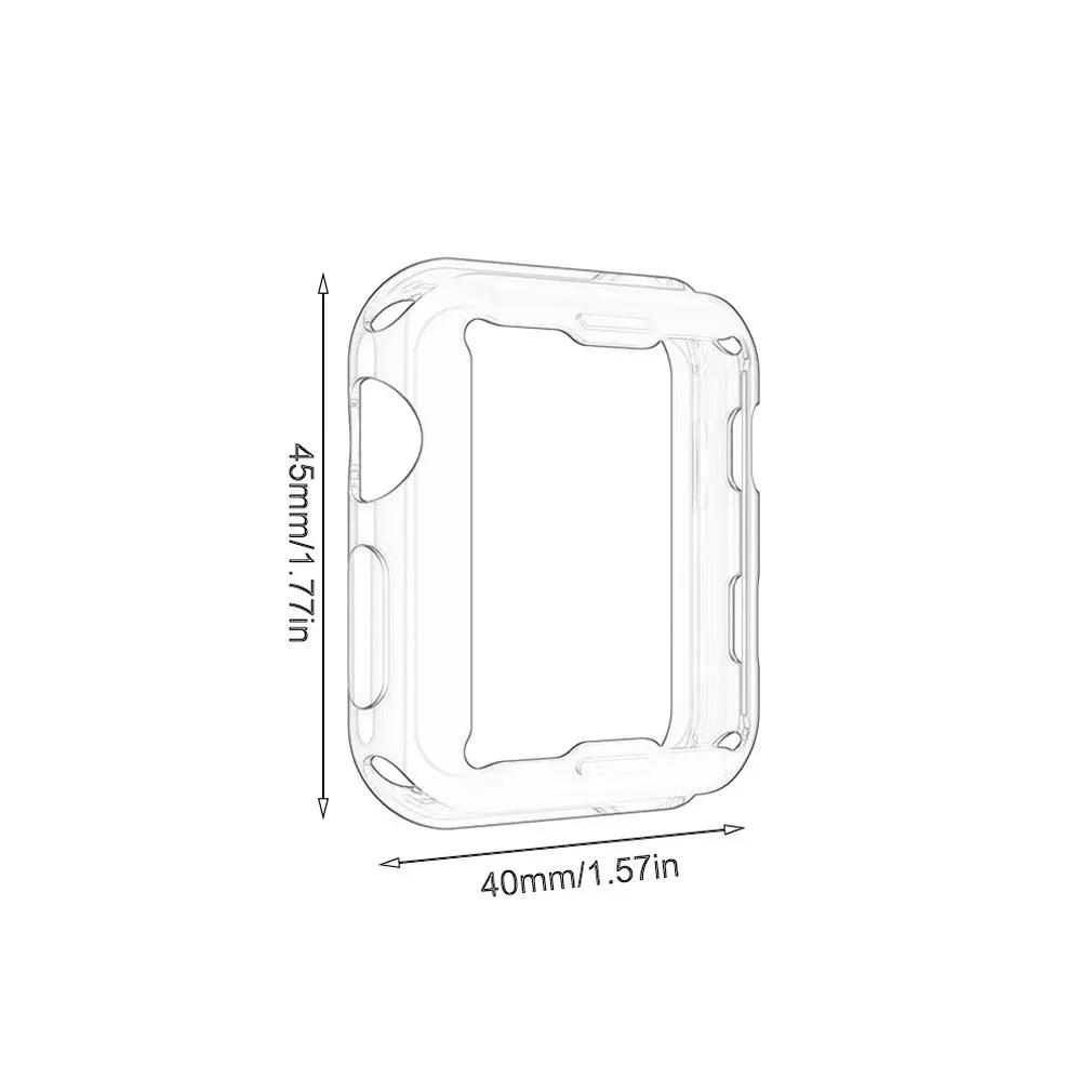 

TPU Soft Plastic Case Compatible for Apple Smart Watch 38/44 /42/ 40mm Ultra-thin Shockproof Safety Box For I watch Series 4