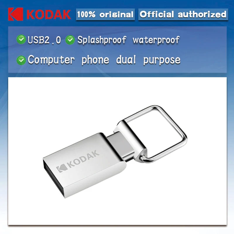 Original Kodak Mini Metal pen drive K112 16GB USB Flash Drive 32GB flash Memory stick 64GB U Disk USB2.0 pendrive | Компьютеры и офис