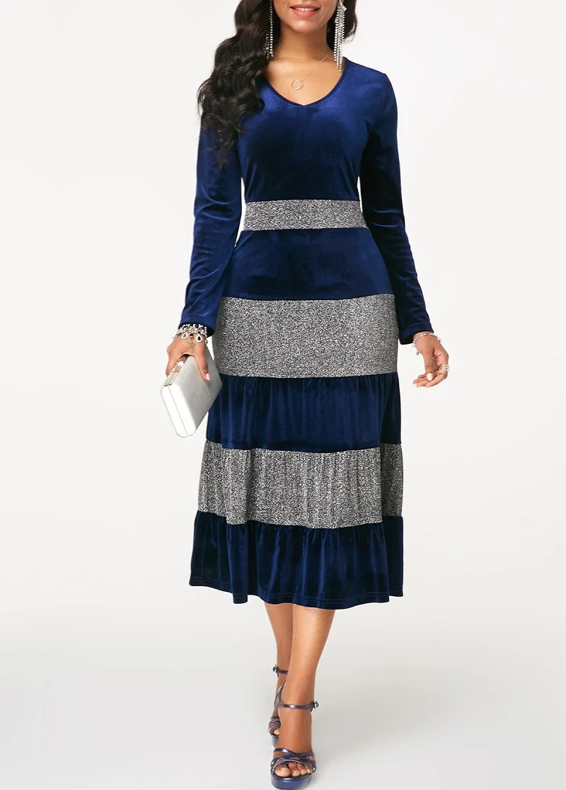 Длинные рукава в стиле пэчворк Оборки по краям цвет: бархат плиссированное