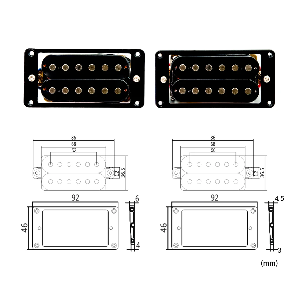 2 шт. набор звукоснимателей для гитары с двойной катушкой электрогитары мостов