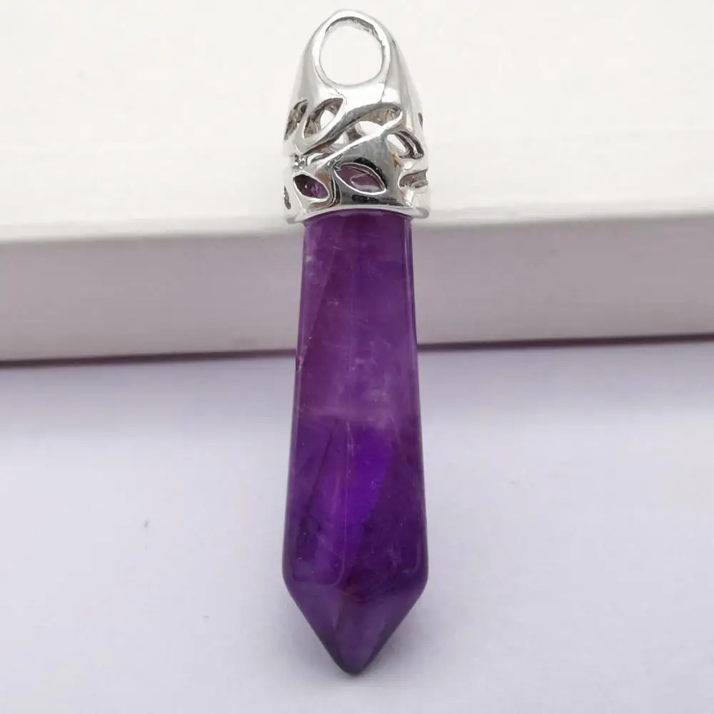 8x38 мм аметистовый камень, драгоценный камень, подвеска, ювелирные изделия S214