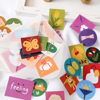 40 sheets cartoon animal cute stickers bag envelope sealing paster hand account mobile phone diy decorative sticker stationery