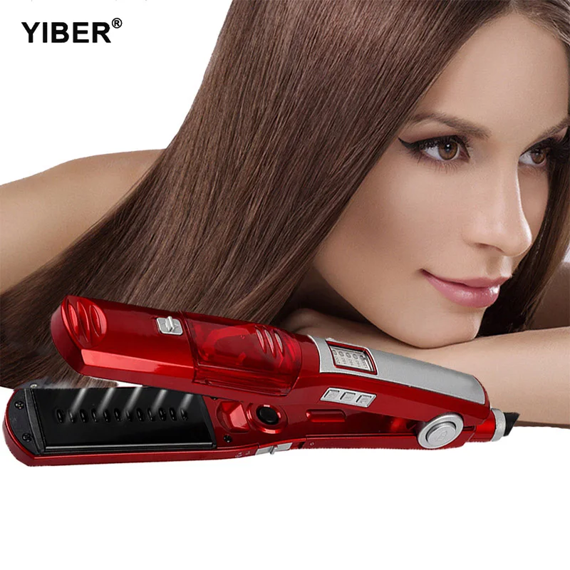 Профессиональный паровой выпрямитель для волос керамический плоский утюг Steampod