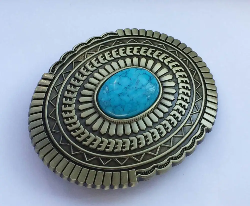 Женская винтажная Бирюзовая джинсовая пряжка в ковбойском стиле|Пряжки и крючки|