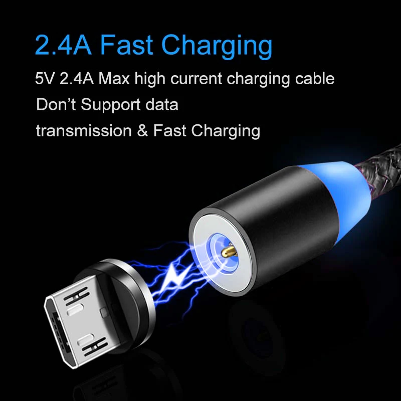 Elough Магнитный зарядный Micro USB кабель зарядное устройство для iPhone Xiaomi Мобильный телефон Магнит USB зарядное устройство Тип C кабель Шнур El360