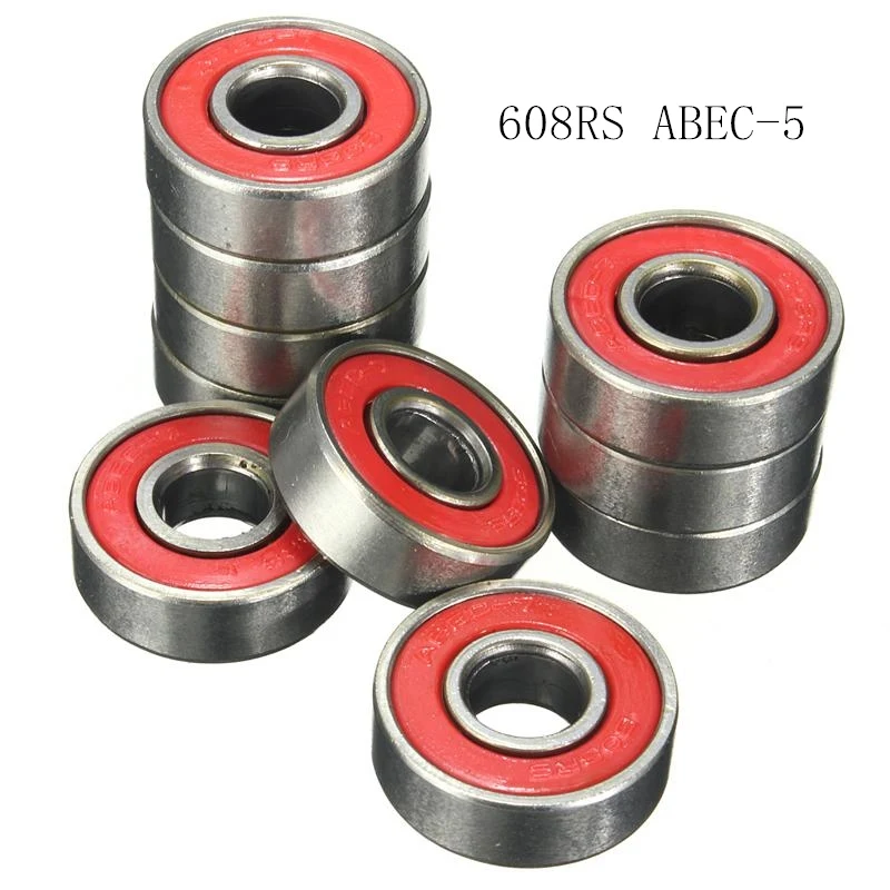 10 шт./компл. 608RS/608 2RS/693ZZ подшипник ABEC 5 скейтбордов скутеров 608 2RS шариковый