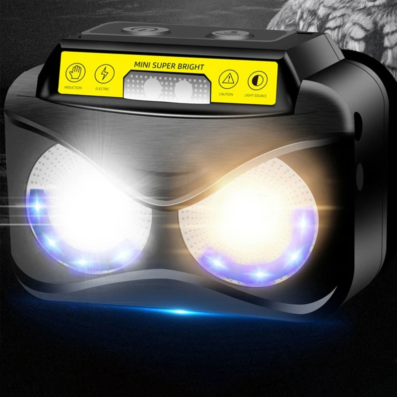 

Super Bright Outdoor Working Headlamps Lightweight Waterproof LED Head Torch USB Rechargeable Multipurpose Headlight