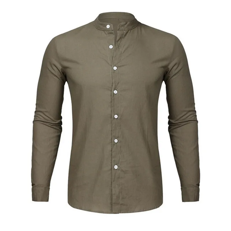 

2021 New Men's Casual Blouse Cotton Linen Shirt Loose Tops Long Sleeve Tee Shirt Spring Autumn Summer Casual Handsome Men Shirt
