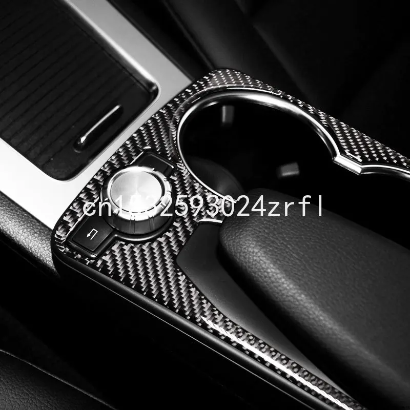 

Для Benz GLK glk260 glk300 glk200 gear water cup panel carbon fiber, интерьерная модификация, стикер для подлокотника