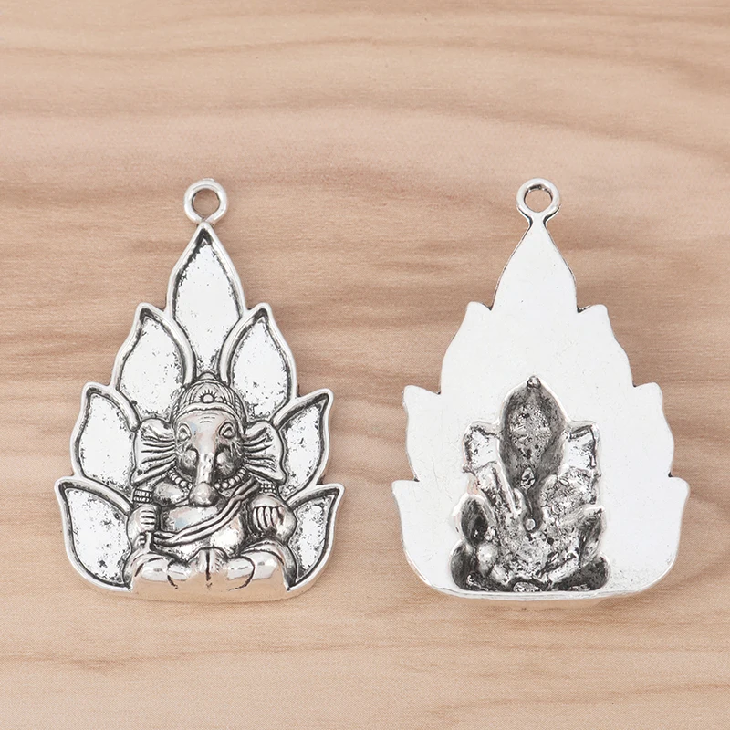 5 шт. Большой Слон Ганеш Бог начала подвески для ожерелья ювелирные