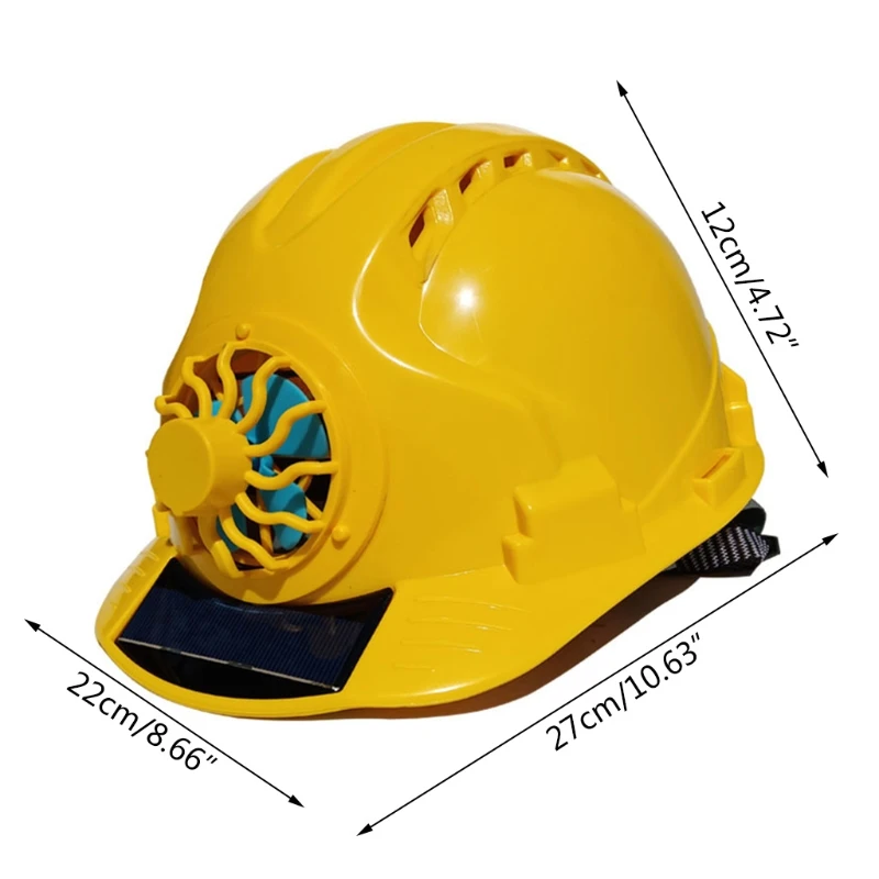 

Solar Fan Working Helmet Adjustable Ventilation Sunscreen Waterproof Architecture Worker Cap