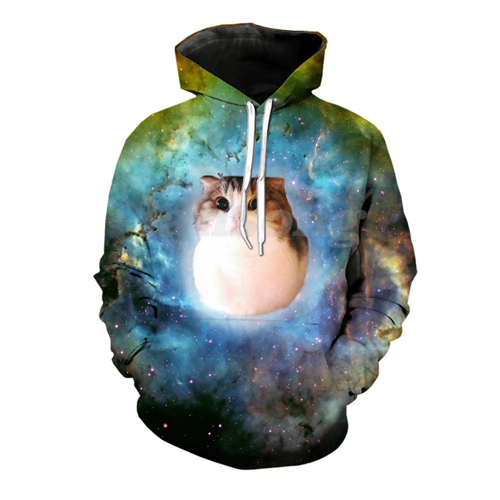 Футболка мужская оверсайз с 3D-принтом кота забавная тенниска графическим