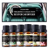 lagunamoon 6pcs gift set best for car diffuser premium fragrance oil 10ml essential oils sagesea salt white tea red pomegranate
