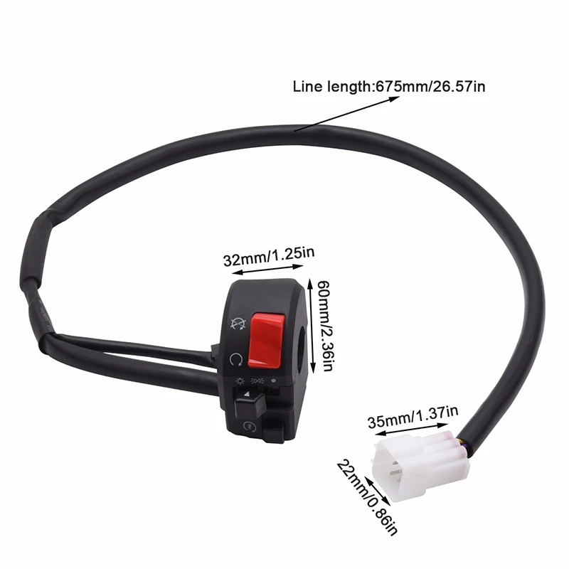 Переключатель на руль мотоцикла NS Modify 22 мм 7 8 дюйма левый и правый светильник