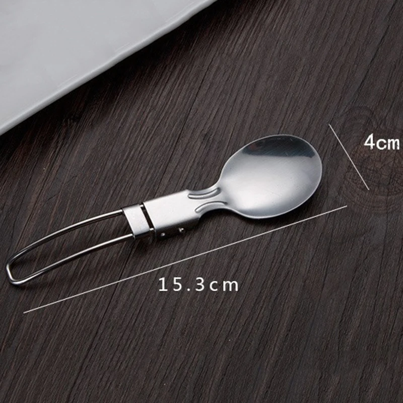 Титановая Ложка для кемпинга на открытом воздухе столовая посуда складная ложка