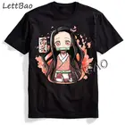 Модная мужская футболка Tanjiro Kamado Demon, с коротким рукавом, Slayer Kimetsu No Yaiba Kamado Nezuko, футболка Zenitsu, манга