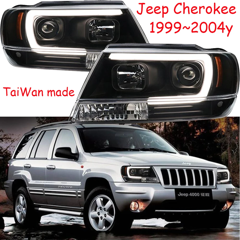 

TaiWan made 1999~2004y car bupmer head light for Jeep Cherokee headlight car accessories led HID fog Cherokee headlamp
