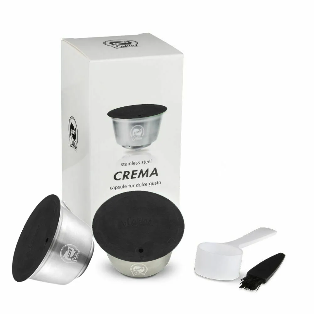 Многоразовые кофейные капсульные капсулы для Nescafe dolcee Gusto Lumio из нержавеющей стали многоразовые кофейные фильтры Crema и молотый тампер - Цвет: As picture