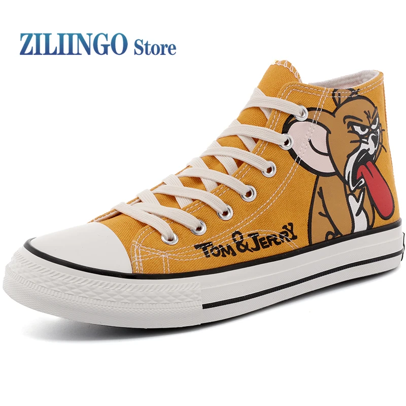 

New Men's Shoes Vulcanized Canvas Shoes High-top Breathable Men Sneakers Flats Walking Casual Travel Tennis Shoes Skateboard