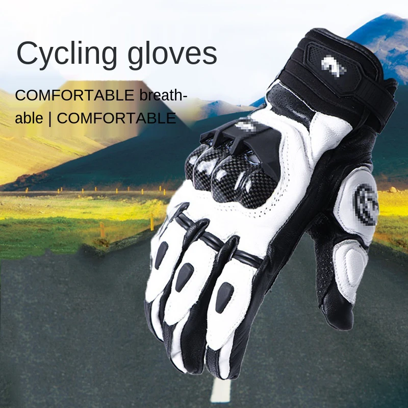 

Outdoor Cycling Motorcycle Leather Moto Gloves Motorbike Motocross Electric Motorcycle Protective Equipment Gloves