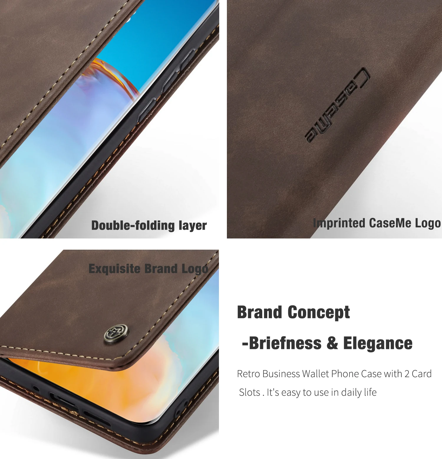 CaseMe чехол для Huawei P40 Pro Lite P30 Новый Ретро Магнитный кошелек кожаный флип-чехол Mate 30 |