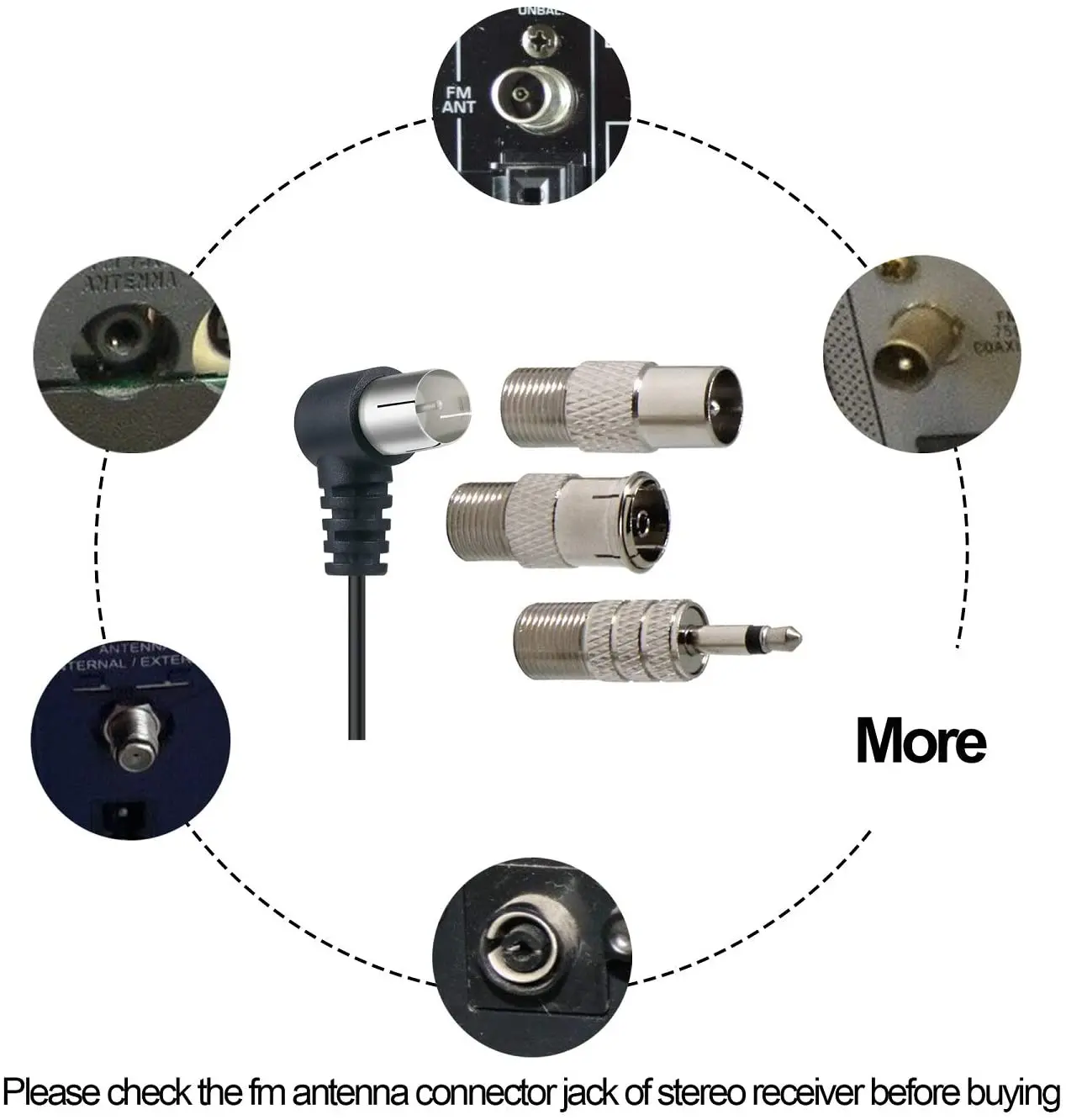 FM-антенна антенна для внутреннего интерьера F-типа папа 75 Ом радиокоаксиальная