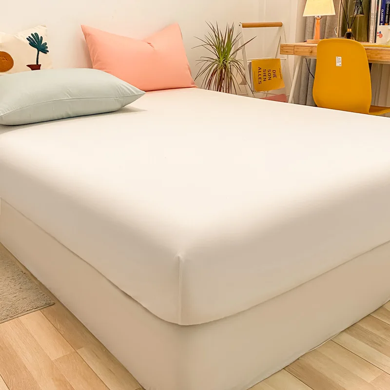 

Japanese-style Pure Cotton Washed Bed Sheet Bedspread Mattress Protector Topper Bed Cover Mattress Cover Queen 150x200cm