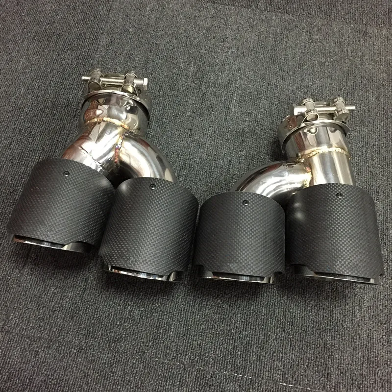 Наконечник для выхлопных газов из углеродного волокна 2 шт. подходит BMW G30 525i 530i 540i