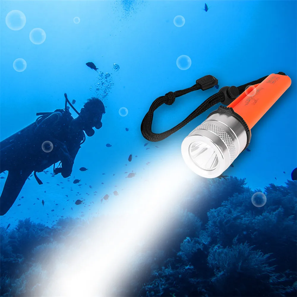 

New LED Flashlight T6 Three Mode Daylight Diving Waterproof Outdoor Flashlight Light Diving, Outdoor W