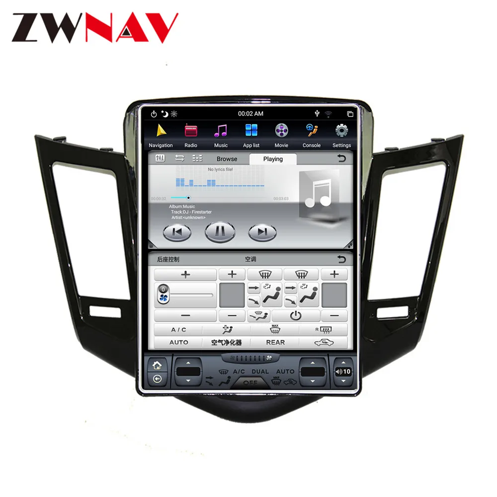 Vertical Tesla For CHEVROLET CRUZE 2009-2013 Android IPS Screen PX6 DSP Car DVD GPS Multimedia Player Head Unit Radio Audio | Автомобили и