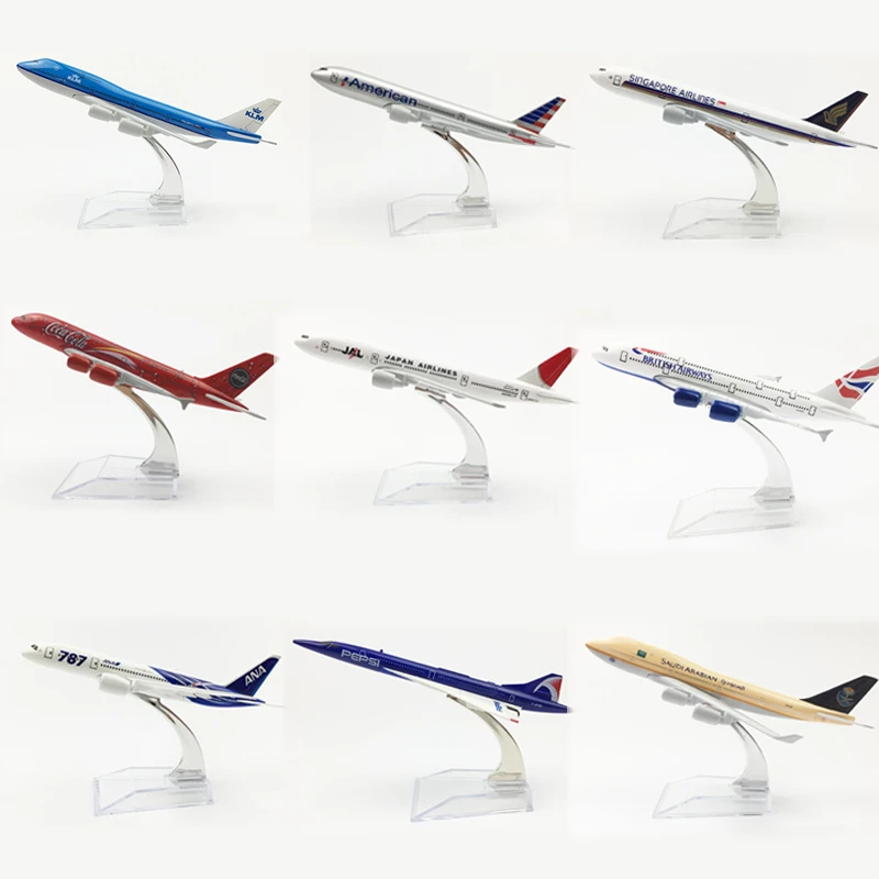 16 см 1:400 Scale Boeing B747 B777 B787 Airbus A350 A380 модель самолета наборы подарок самолет металл