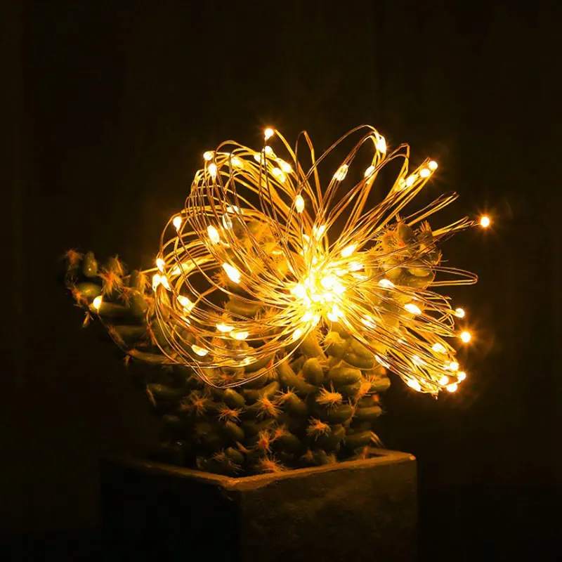 

2/3/5/10M LED Outdoor Light String Fairy Garland Battery Power Copper Wire Lights For Christmas Festoon Party Wedding Decor