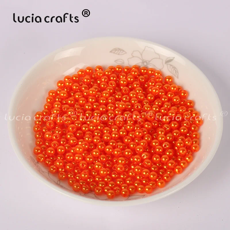 Color 7 Lucia crafts, 4 мм, 500 шт./лот, разноцветные Круглые бусины с имитацией жемчуга, аксессуары для изготовления своими руками, E0813 - Цвет: Color 7
