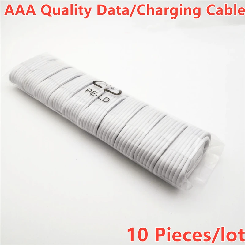 10 шт./лот телефонный кабель длиной 1 м/3ft быстрой зарядки Кабели для телефона iPhone 6 7