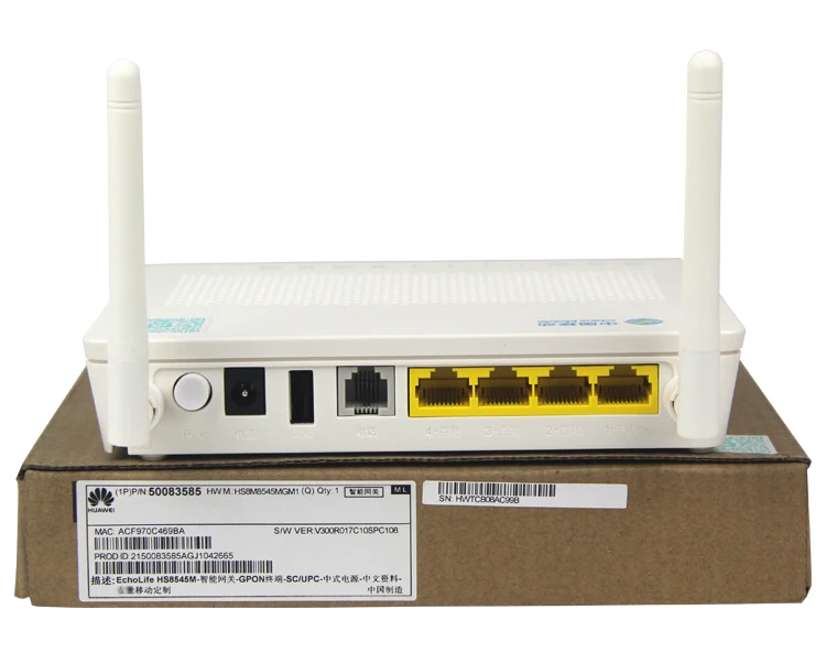 HS8545M5 GPON ONU ONT FTTH HGU wifi маршрутизатор модем 1GE + 3FE 1TEL USB Wifi терминал такой же как HG8456M
