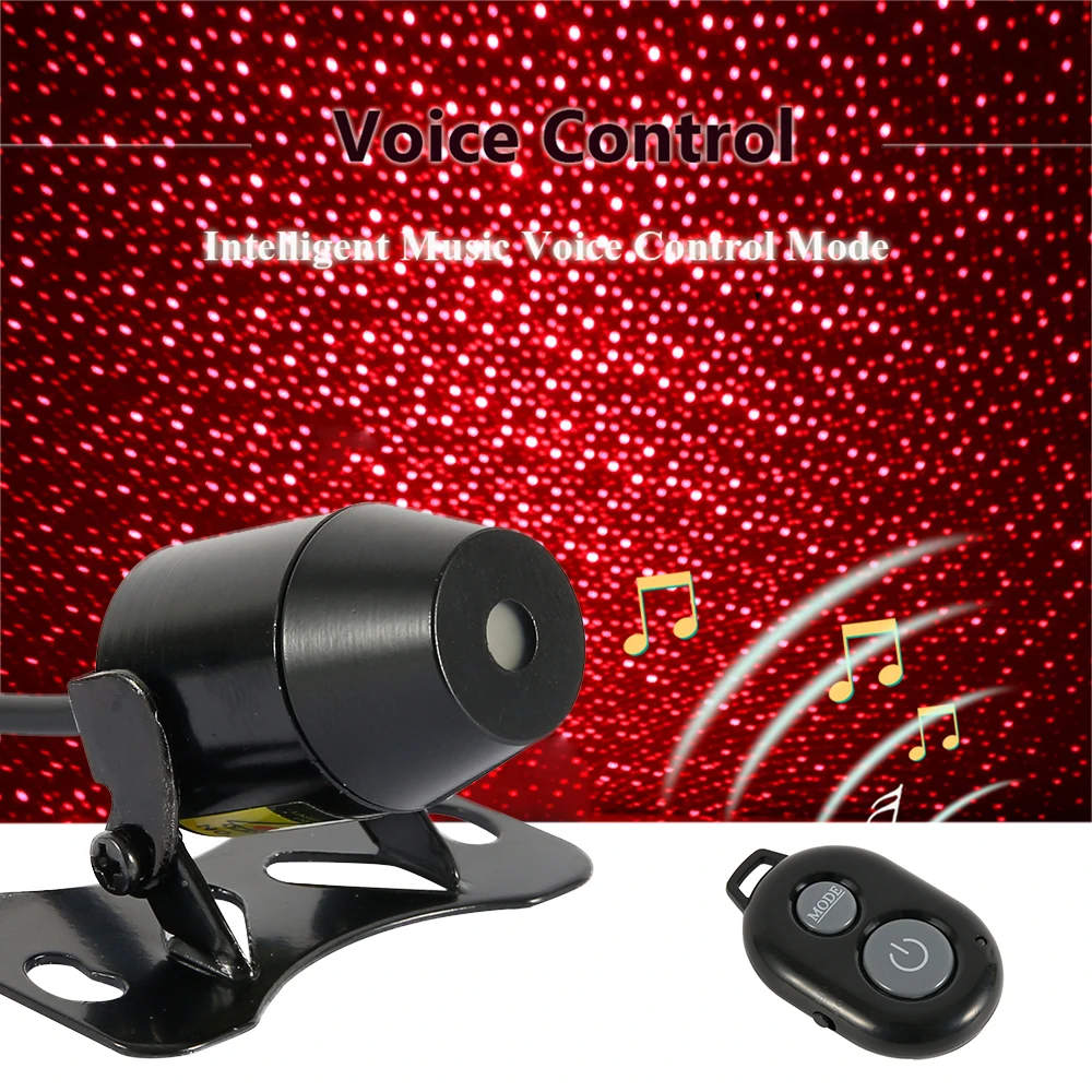 Автомобильная атмосферная окружающая звезда света RGB Красочная музыкальная