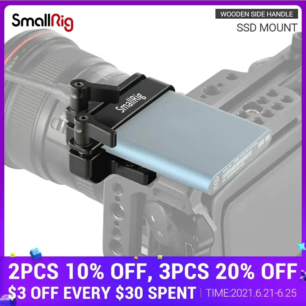 SmallRig крепление для Samsung T5 SSD держатель карт совместимый с клеткой BMPCC 4K 6K 2203