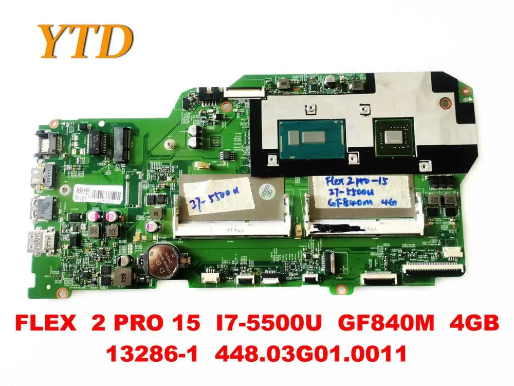 

Оригинальная материнская плата для ноутбука Lenovo Elex 2 pro 15 FLEX 2 PRO 15 I7-5500U GF840M 4 Гб 13286-1 448.03G01.0011 протестирована goo