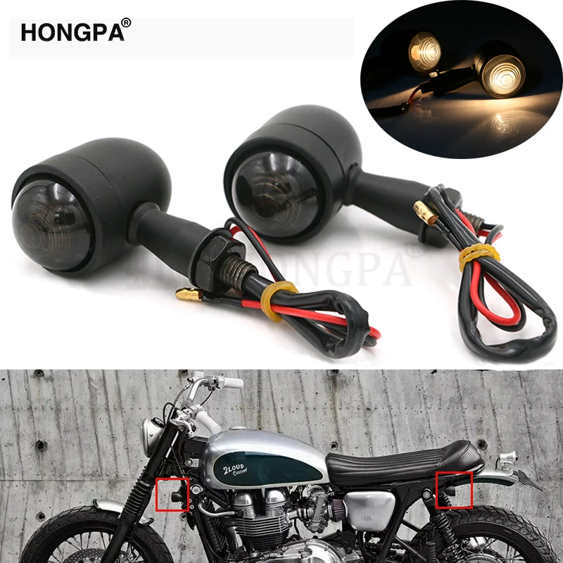 Матовый черный дымчатый сигнальный индикатор поворота мотоцикла подходит для