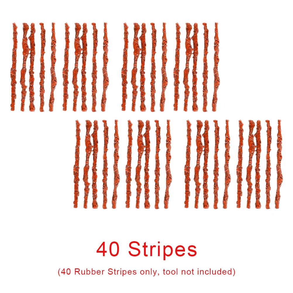 

Bicycle Tubeless Tire Repair Tool Tyre Drill Puncture For Urgent Glue Free Service Repair Optional 10/20/40 PCS Rubber Stripes