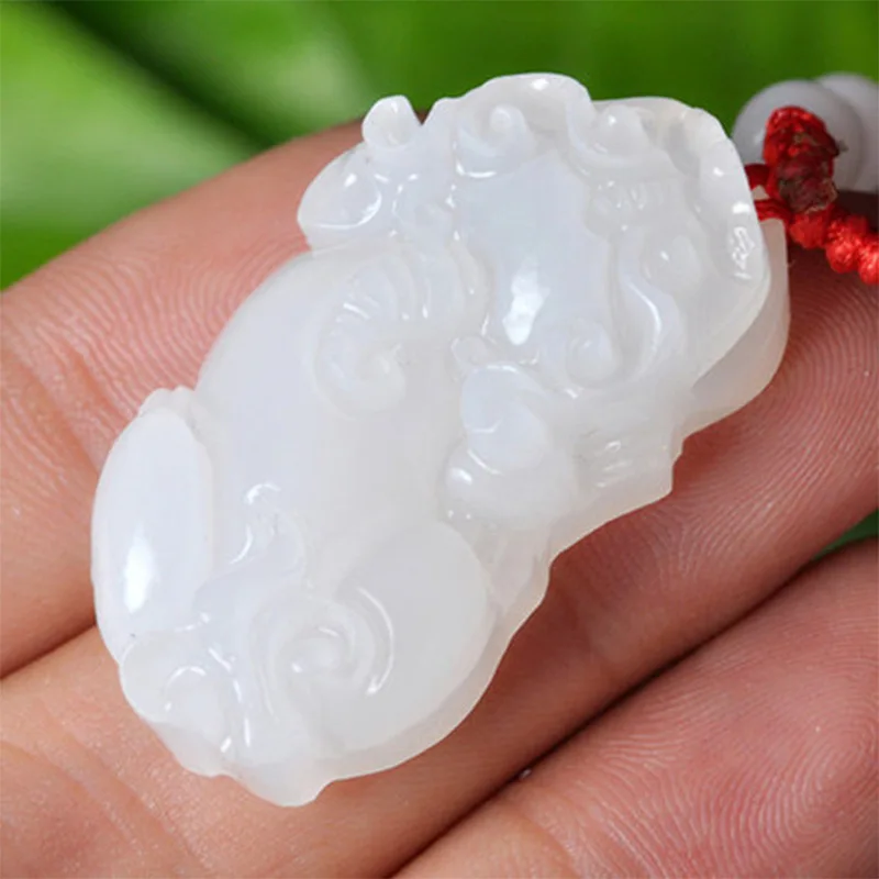 

Natural Afghan Jade Pixiu Pendant Necklace
