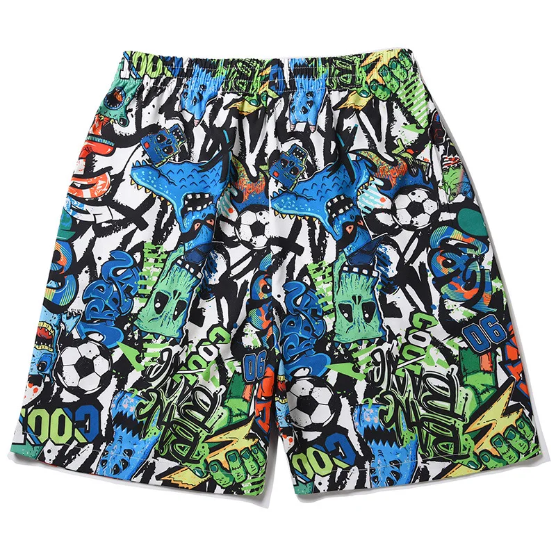 

2021 Men's Summer 3D Digital Print Tide Brand Anime Pattern Beach Shorts for Men