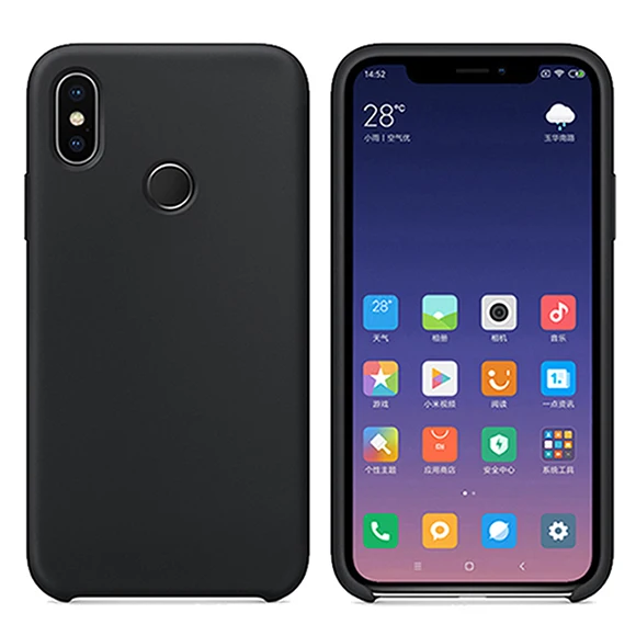 Black Официальный жидкий силиконовый чехол для Xiao mi Red mi Note 7 K20 5 6 Pro 5 Plus 4X 6A S2 Официальный чехол для mi 9 8 SE 8 Lite 9T A2 Capa - Цвет: Black