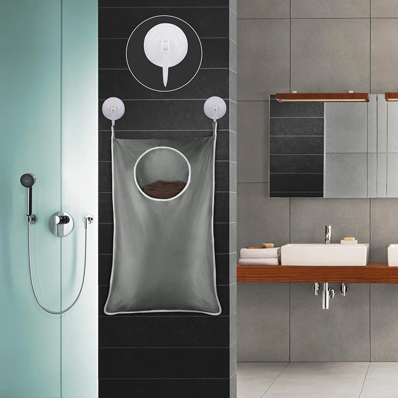 Cesto de ropa para colgar en la puerta, bolsa de reciclaje de ropa sucia para el hogar, cesta de almacenamiento grande, organizador port&aacute;til de tela Oxford-5