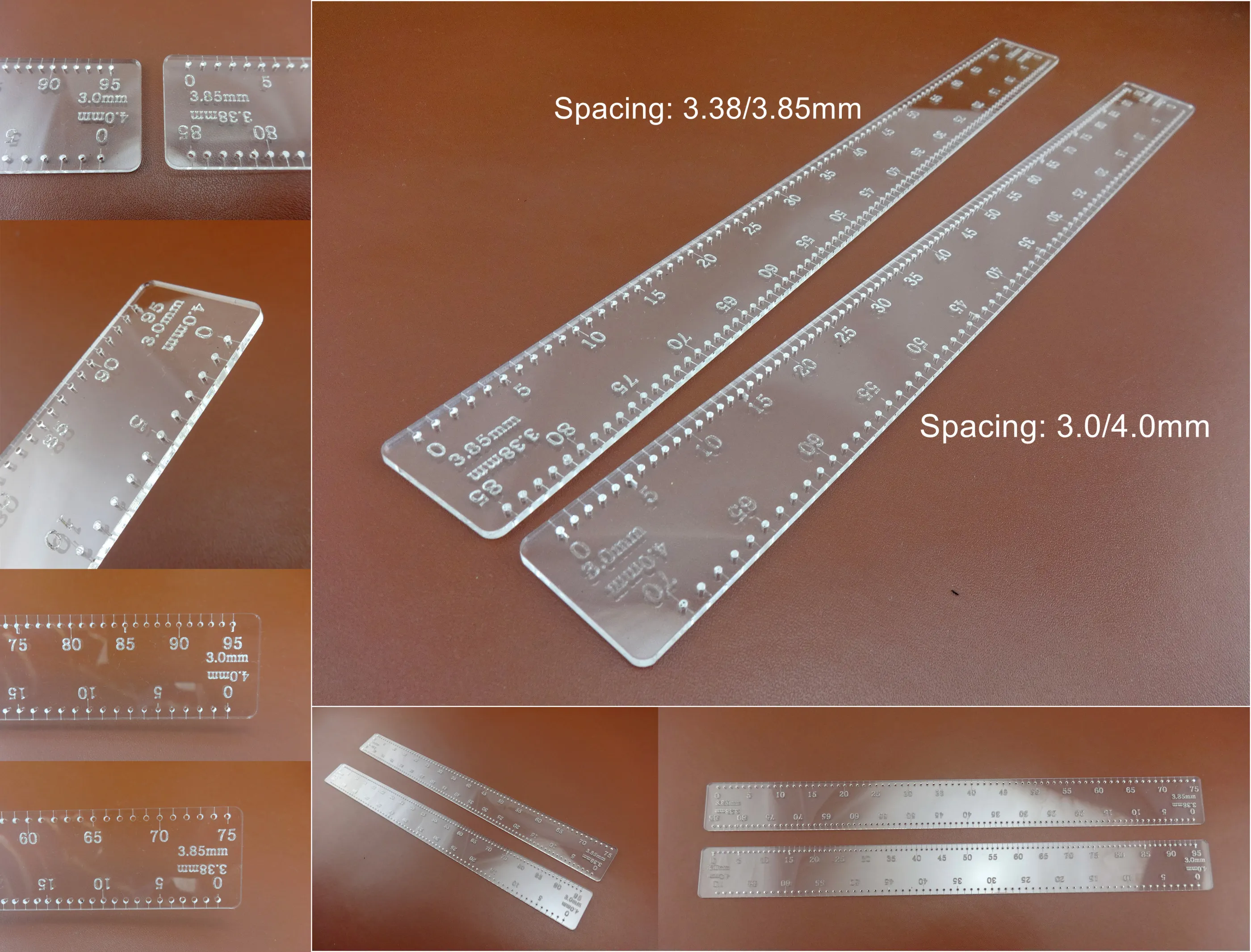 2 шт. Кожа ремесло долото строчка отверстие отметка расстояние линейка Шаблон