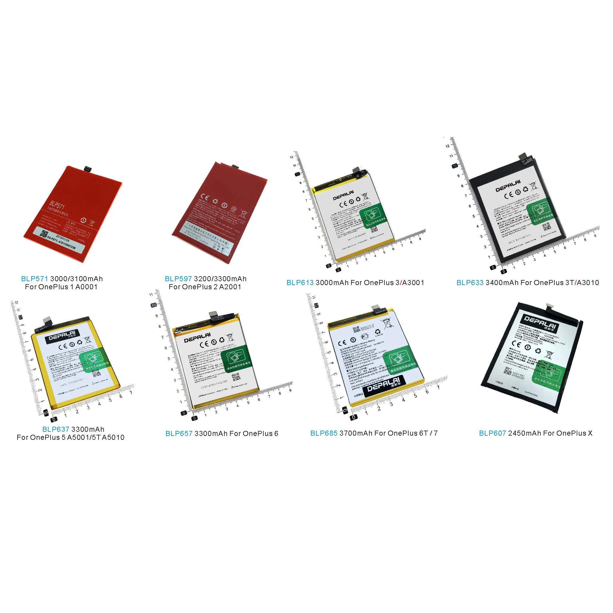Аккумулятор BLP571 BLP597 BLP613 BLP633 BLP637 BLP657 BLP685 для OnePlus 1 2 3 3T 5T X 6 6T 7 A0001 A2001 A3001 A3010 5010 аккумуляторы