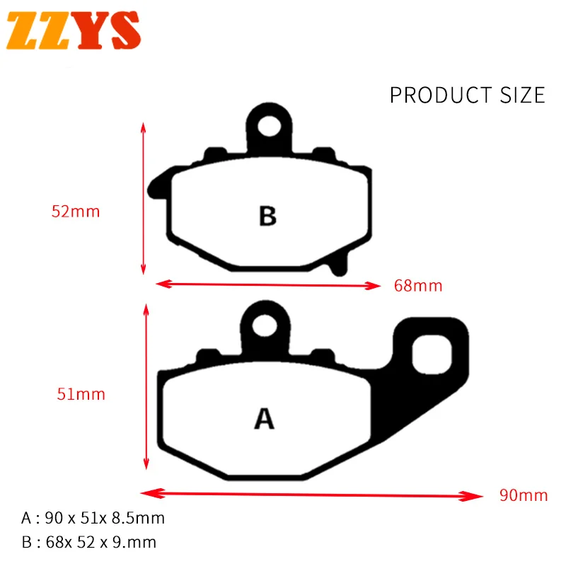 

Rear Brake Pads For KAWASAKI ZRX400 ZZR 400 600 ZX6R ZX6RR ZX-9R ZX9R ER-6f ER-6n 650 KLE 650 Z 750 Z 1000 SX GPZ 1100 ZR 550